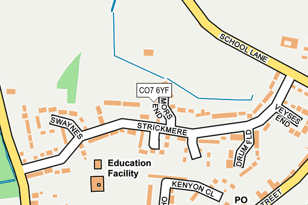 CO7 6YF map - OS OpenMap – Local (Ordnance Survey)