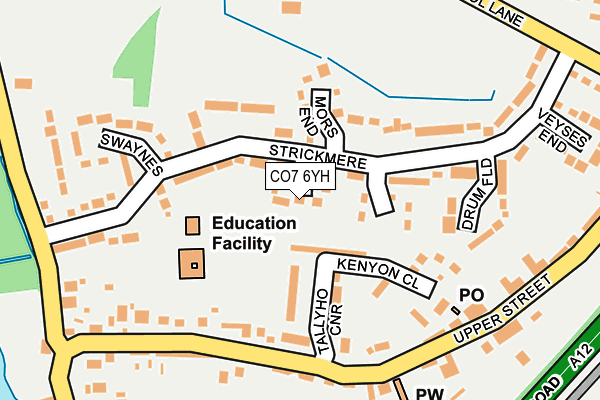 CO7 6YH map - OS OpenMap – Local (Ordnance Survey)