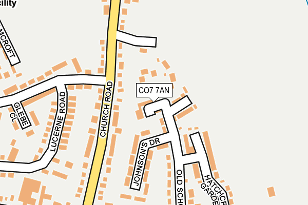CO7 7AN map - OS OpenMap – Local (Ordnance Survey)