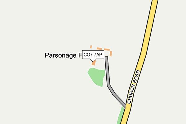 CO7 7AP map - OS OpenMap – Local (Ordnance Survey)