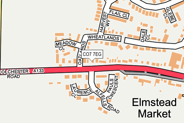 CO7 7EG map - OS OpenMap – Local (Ordnance Survey)