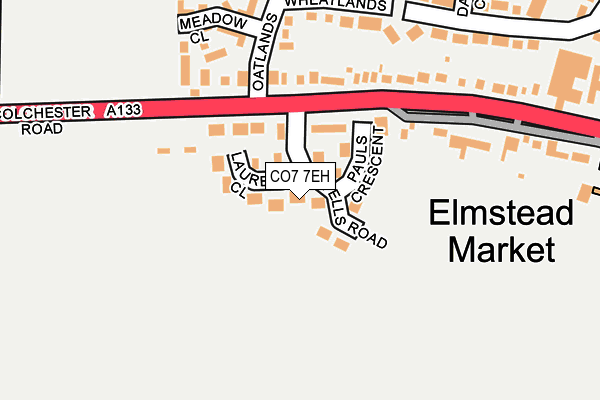 CO7 7EH map - OS OpenMap – Local (Ordnance Survey)