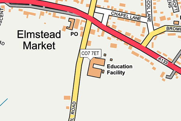 CO7 7ET map - OS OpenMap – Local (Ordnance Survey)