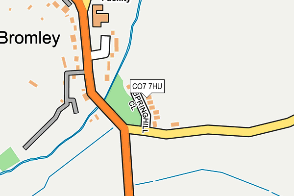 CO7 7HU map - OS OpenMap – Local (Ordnance Survey)