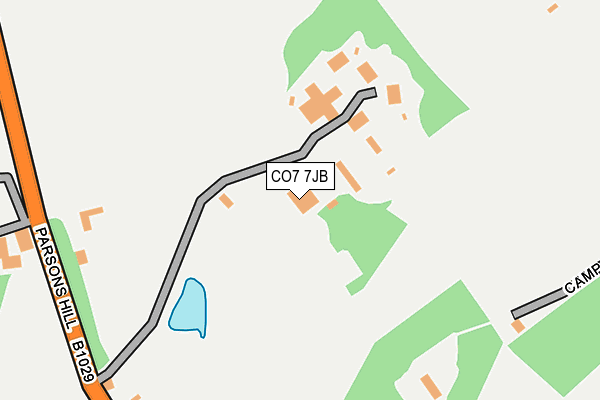 CO7 7JB map - OS OpenMap – Local (Ordnance Survey)