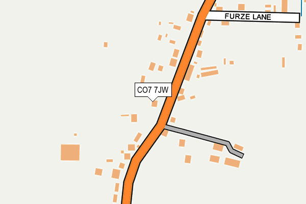 CO7 7JW map - OS OpenMap – Local (Ordnance Survey)