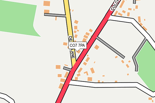 CO7 7PA map - OS OpenMap – Local (Ordnance Survey)