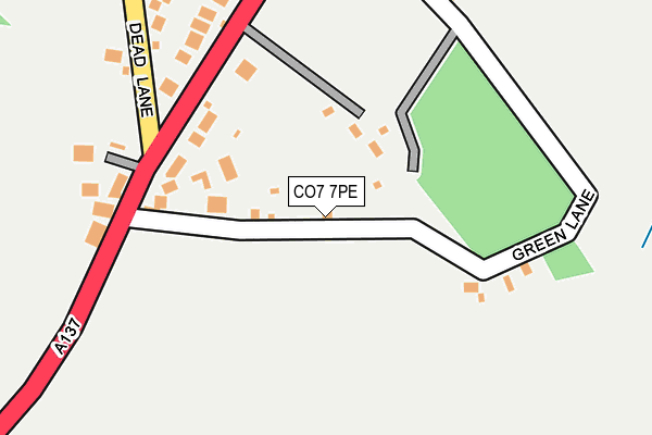 CO7 7PE map - OS OpenMap – Local (Ordnance Survey)