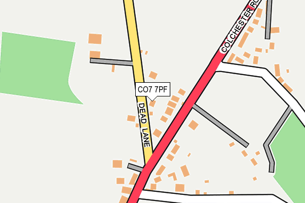 CO7 7PF map - OS OpenMap – Local (Ordnance Survey)