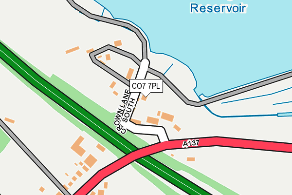 CO7 7PL map - OS OpenMap – Local (Ordnance Survey)