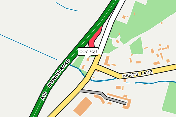 CO7 7QJ map - OS OpenMap – Local (Ordnance Survey)