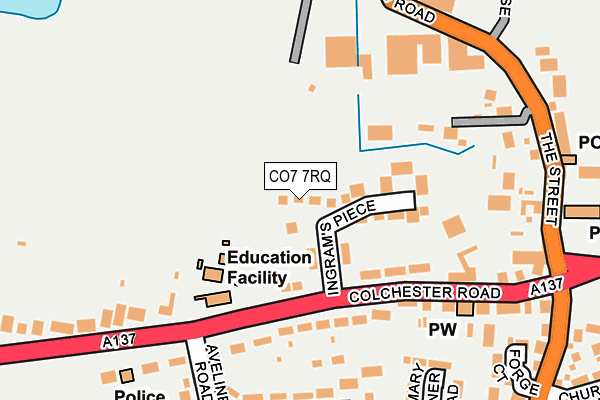 CO7 7RQ map - OS OpenMap – Local (Ordnance Survey)