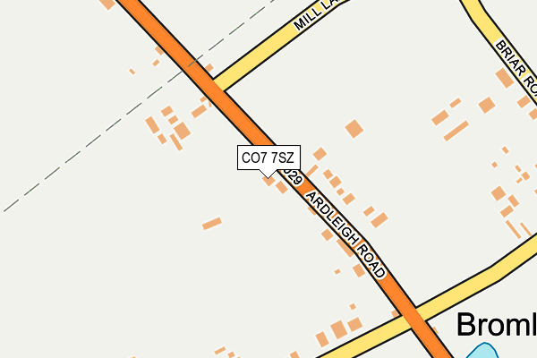 CO7 7SZ map - OS OpenMap – Local (Ordnance Survey)