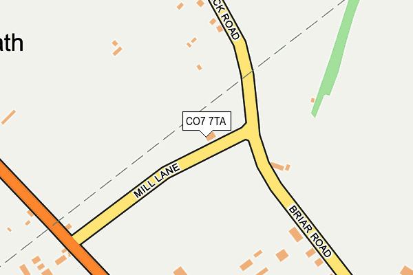 CO7 7TA map - OS OpenMap – Local (Ordnance Survey)