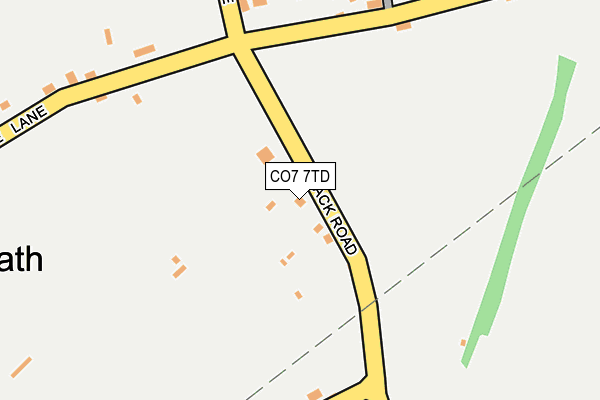 CO7 7TD map - OS OpenMap – Local (Ordnance Survey)