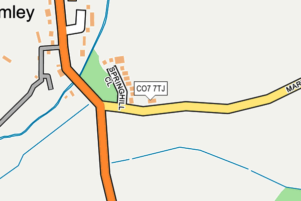 CO7 7TJ map - OS OpenMap – Local (Ordnance Survey)