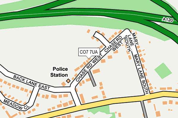 CO7 7UA map - OS OpenMap – Local (Ordnance Survey)