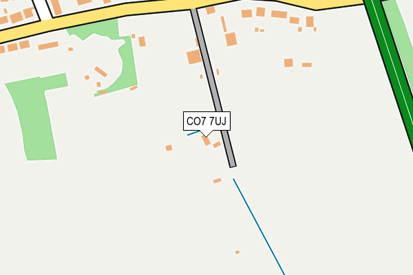 CO7 7UJ map - OS OpenMap – Local (Ordnance Survey)