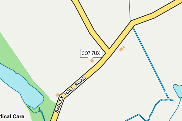 CO7 7UX map - OS OpenMap – Local (Ordnance Survey)