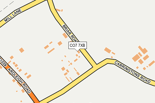 CO7 7XB map - OS OpenMap – Local (Ordnance Survey)