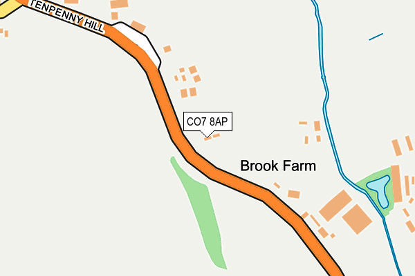 CO7 8AP map - OS OpenMap – Local (Ordnance Survey)