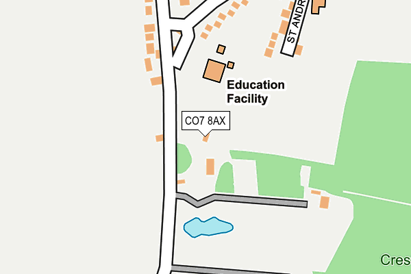 CO7 8AX map - OS OpenMap – Local (Ordnance Survey)