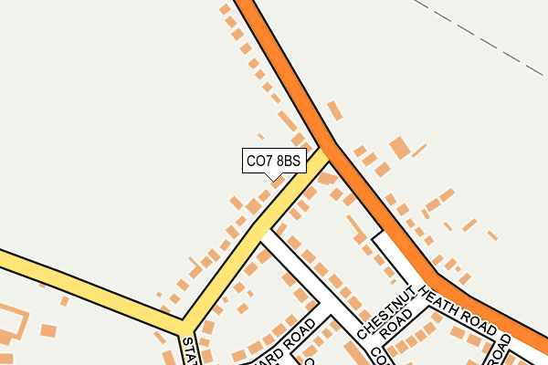 CO7 8BS map - OS OpenMap – Local (Ordnance Survey)