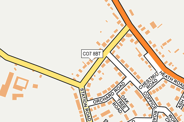 CO7 8BT map - OS OpenMap – Local (Ordnance Survey)