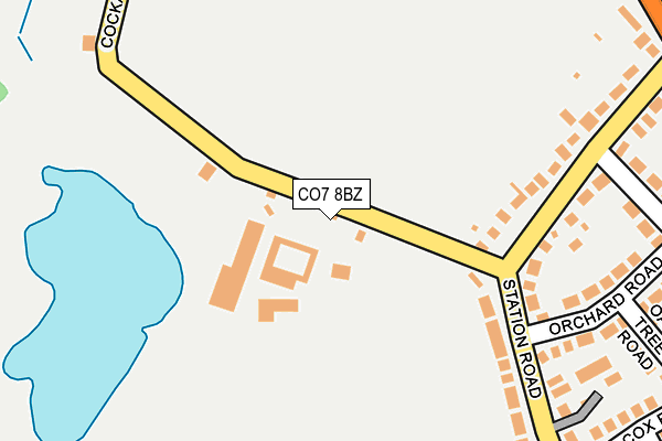 CO7 8BZ map - OS OpenMap – Local (Ordnance Survey)