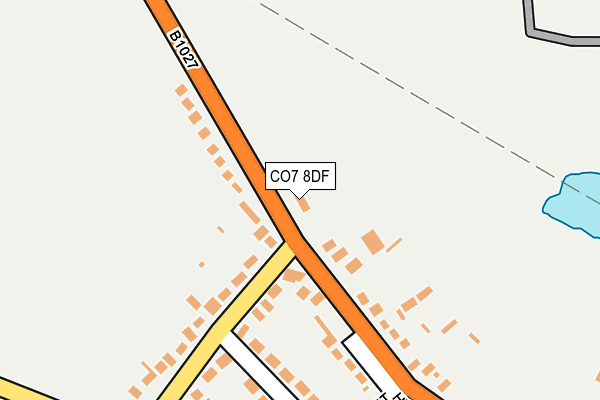 CO7 8DF map - OS OpenMap – Local (Ordnance Survey)