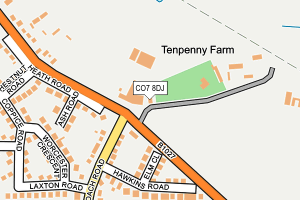 CO7 8DJ map - OS OpenMap – Local (Ordnance Survey)
