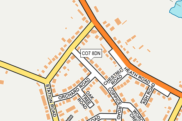 CO7 8DN map - OS OpenMap – Local (Ordnance Survey)