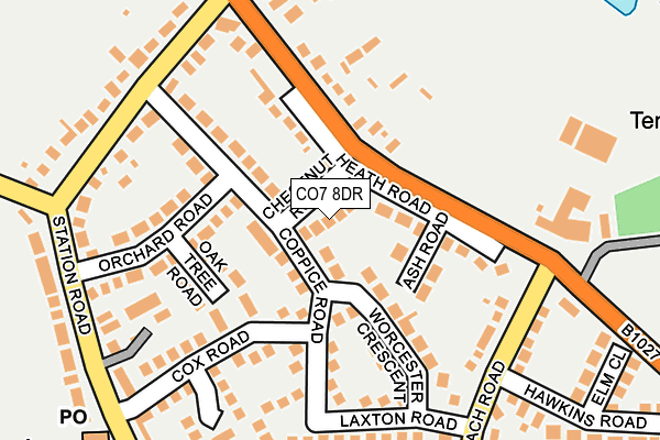 CO7 8DR map - OS OpenMap – Local (Ordnance Survey)