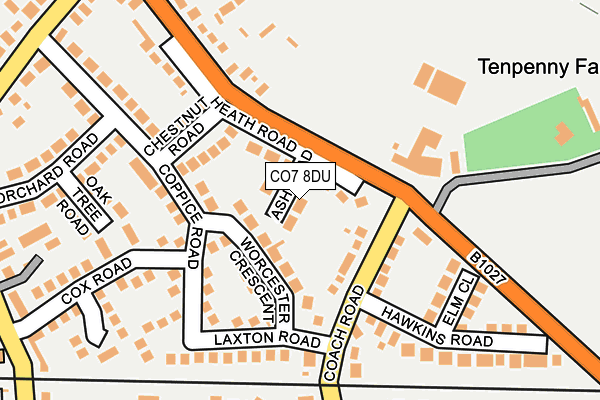 CO7 8DU map - OS OpenMap – Local (Ordnance Survey)