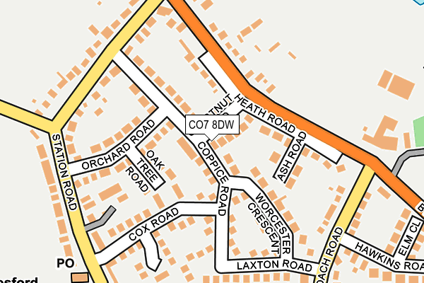 CO7 8DW map - OS OpenMap – Local (Ordnance Survey)