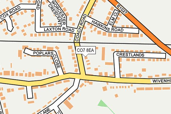 CO7 8EA map - OS OpenMap – Local (Ordnance Survey)
