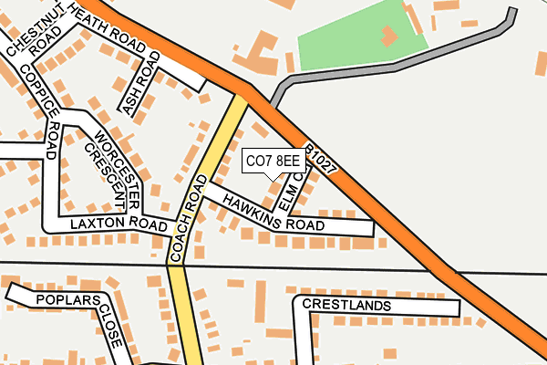 CO7 8EE map - OS OpenMap – Local (Ordnance Survey)