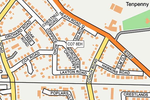 CO7 8EH map - OS OpenMap – Local (Ordnance Survey)