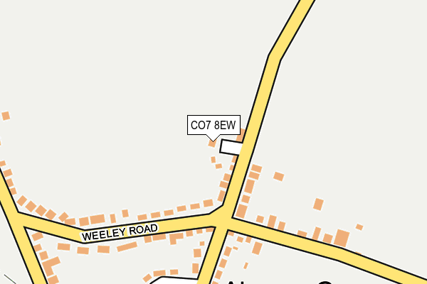 CO7 8EW map - OS OpenMap – Local (Ordnance Survey)