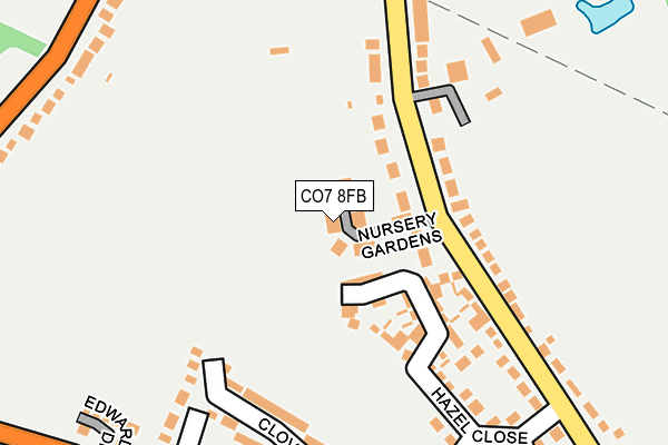 CO7 8FB map - OS OpenMap – Local (Ordnance Survey)