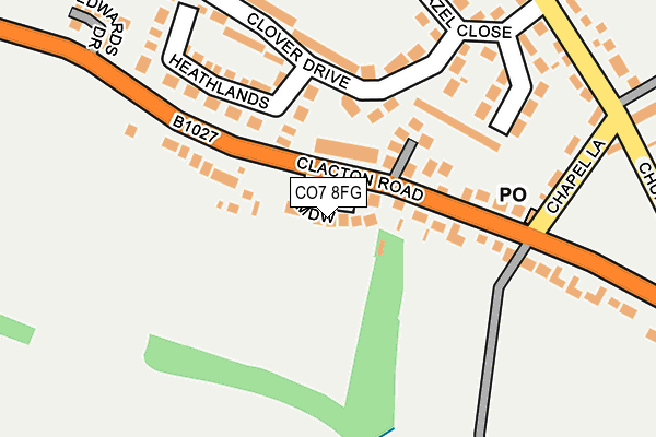 CO7 8FG map - OS OpenMap – Local (Ordnance Survey)