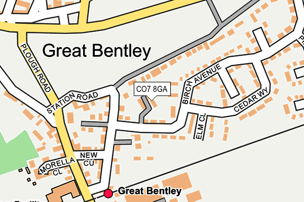 CO7 8GA map - OS OpenMap – Local (Ordnance Survey)