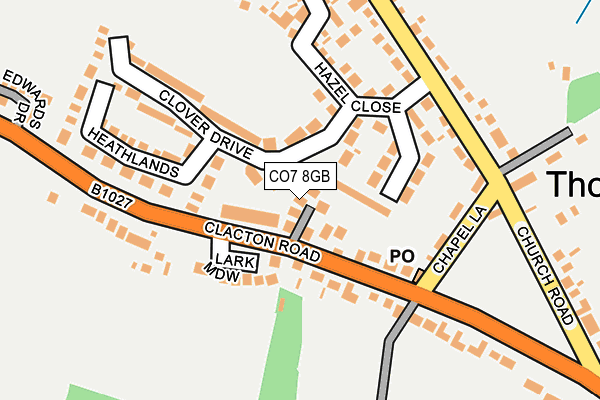 CO7 8GB map - OS OpenMap – Local (Ordnance Survey)
