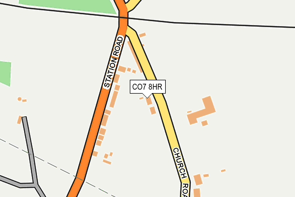 CO7 8HR map - OS OpenMap – Local (Ordnance Survey)
