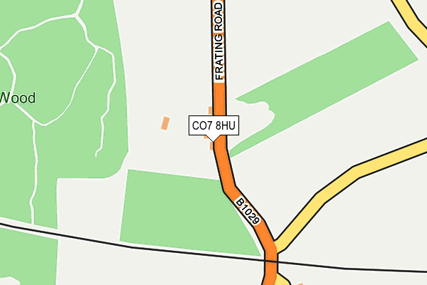 CO7 8HU map - OS OpenMap – Local (Ordnance Survey)