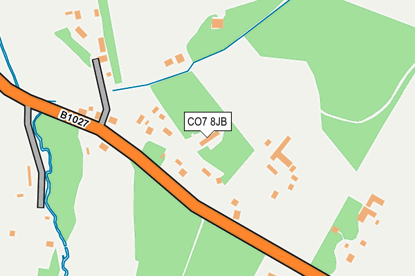 CO7 8JB map - OS OpenMap – Local (Ordnance Survey)