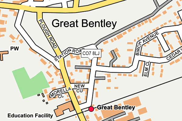 CO7 8LJ map - OS OpenMap – Local (Ordnance Survey)