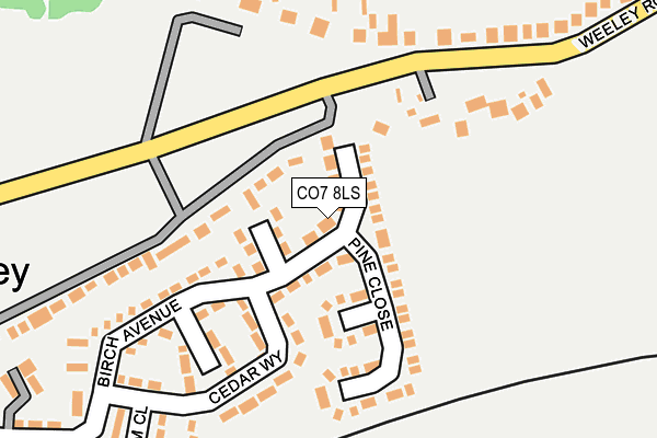 CO7 8LS map - OS OpenMap – Local (Ordnance Survey)
