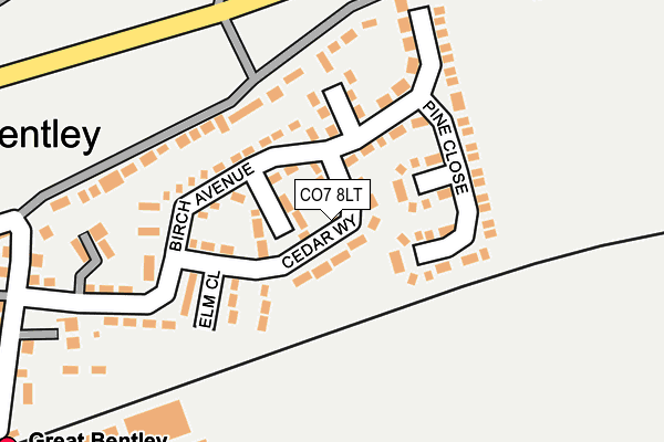 CO7 8LT map - OS OpenMap – Local (Ordnance Survey)
