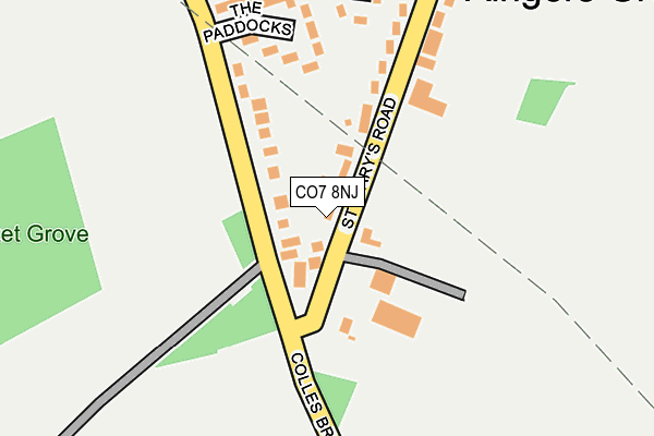CO7 8NJ map - OS OpenMap – Local (Ordnance Survey)